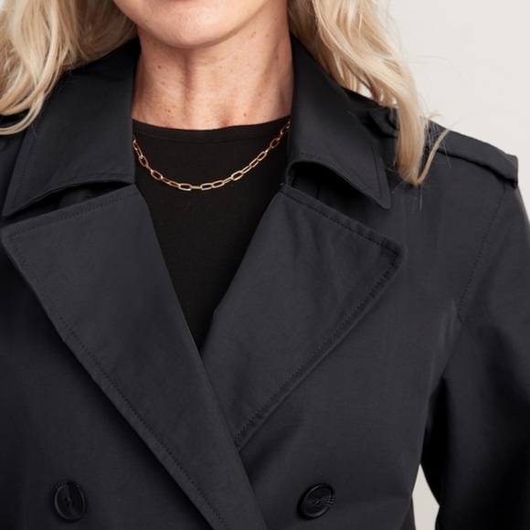 Water-Resistance Tie-Belt Trench coat - Picture 4 of 7